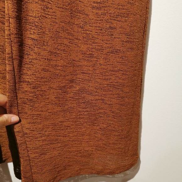 Y2K solid brown wide leg trousers small lined - Picture 3 of 5